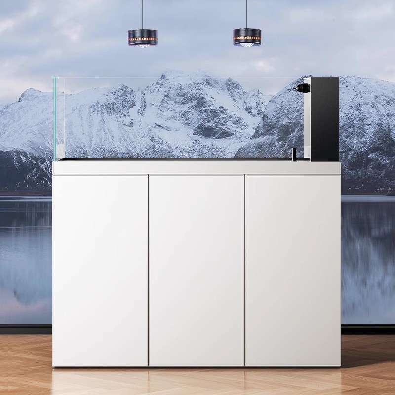 YEE原生态野采溪流缸2025新款侧溢流干湿分离底滤金晶超白鱼缸