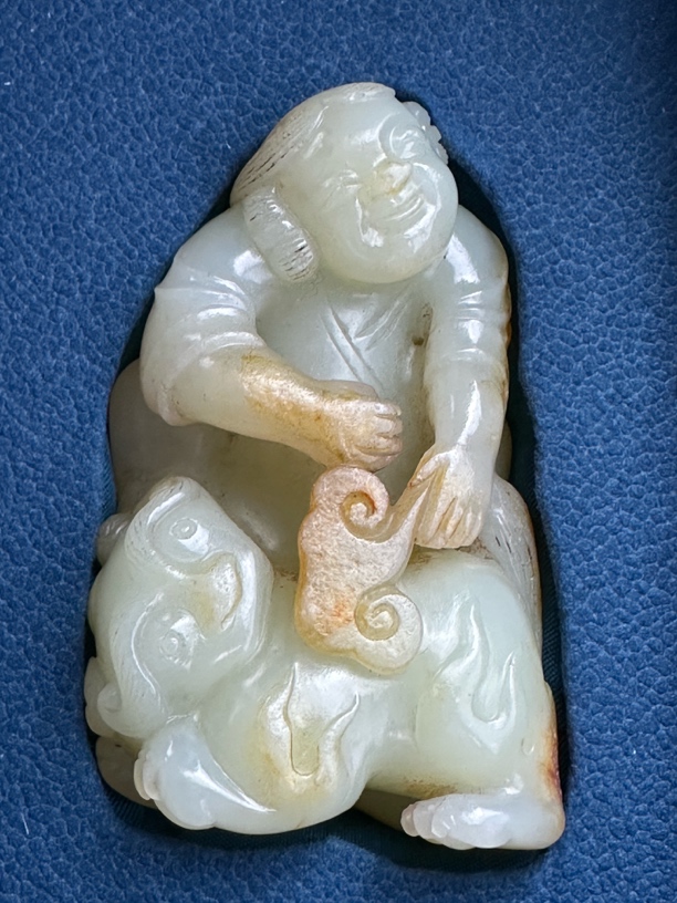 和田玉玉人把件吊坠挂件