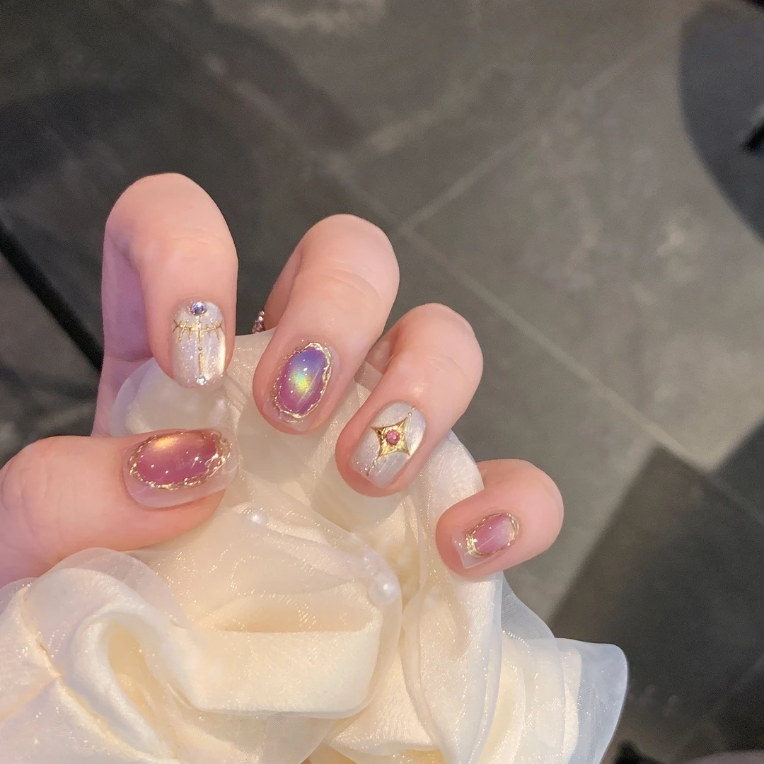 【雅典娜】小众设计师纯手绘浮雕猫眼系列穿戴甲