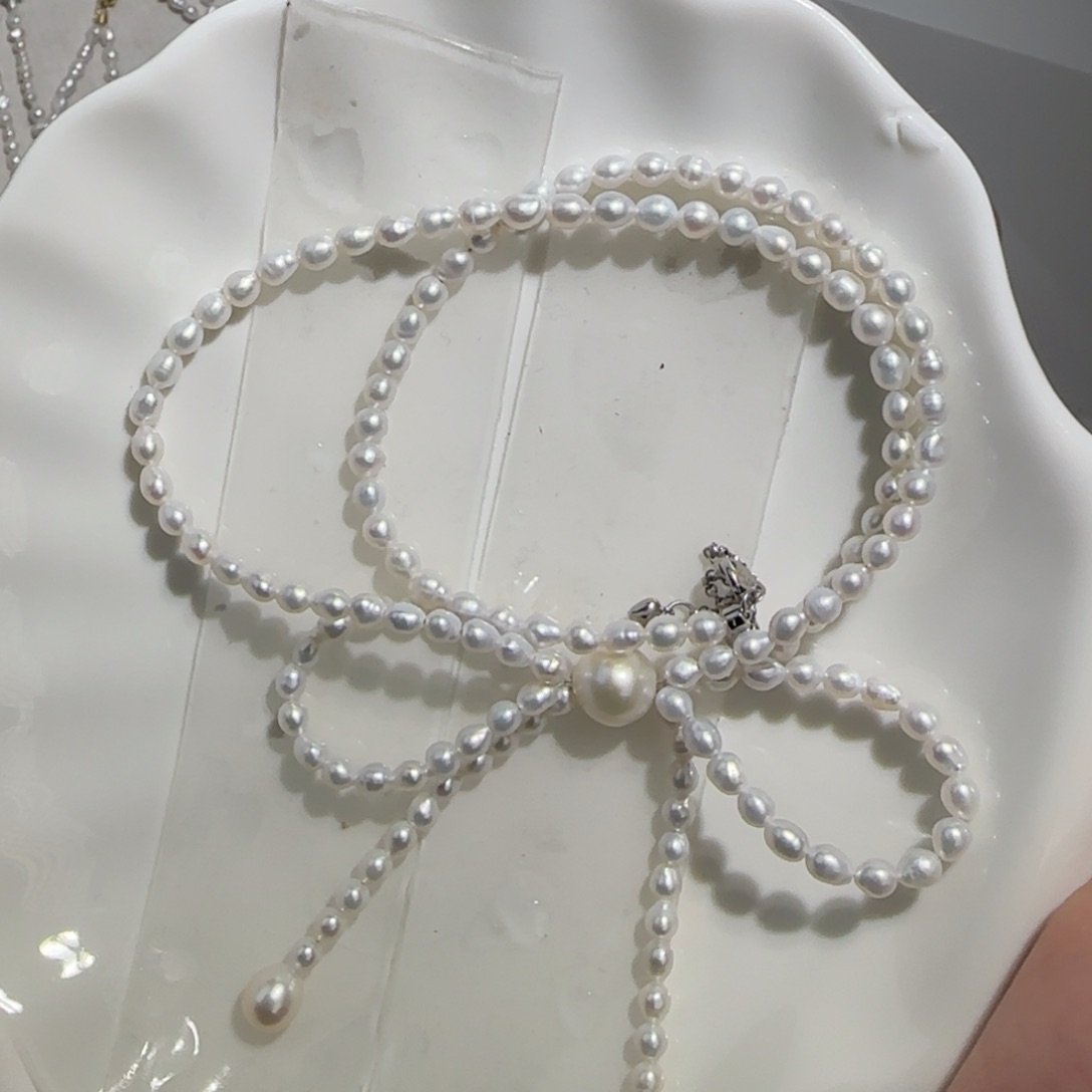 淡水珍珠颈饰银S925镶嵌