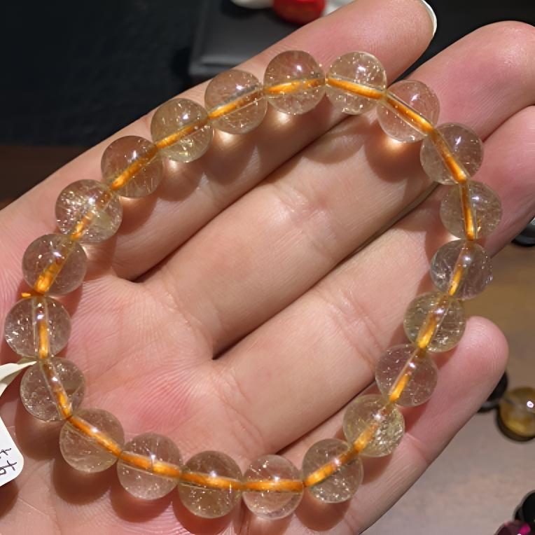 天然高品质发晶水晶轻奢时尚百搭简约精致