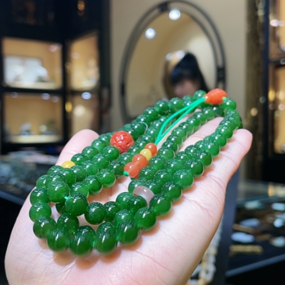 【闪购商品】和田玉颈饰未镶嵌108颗8mm