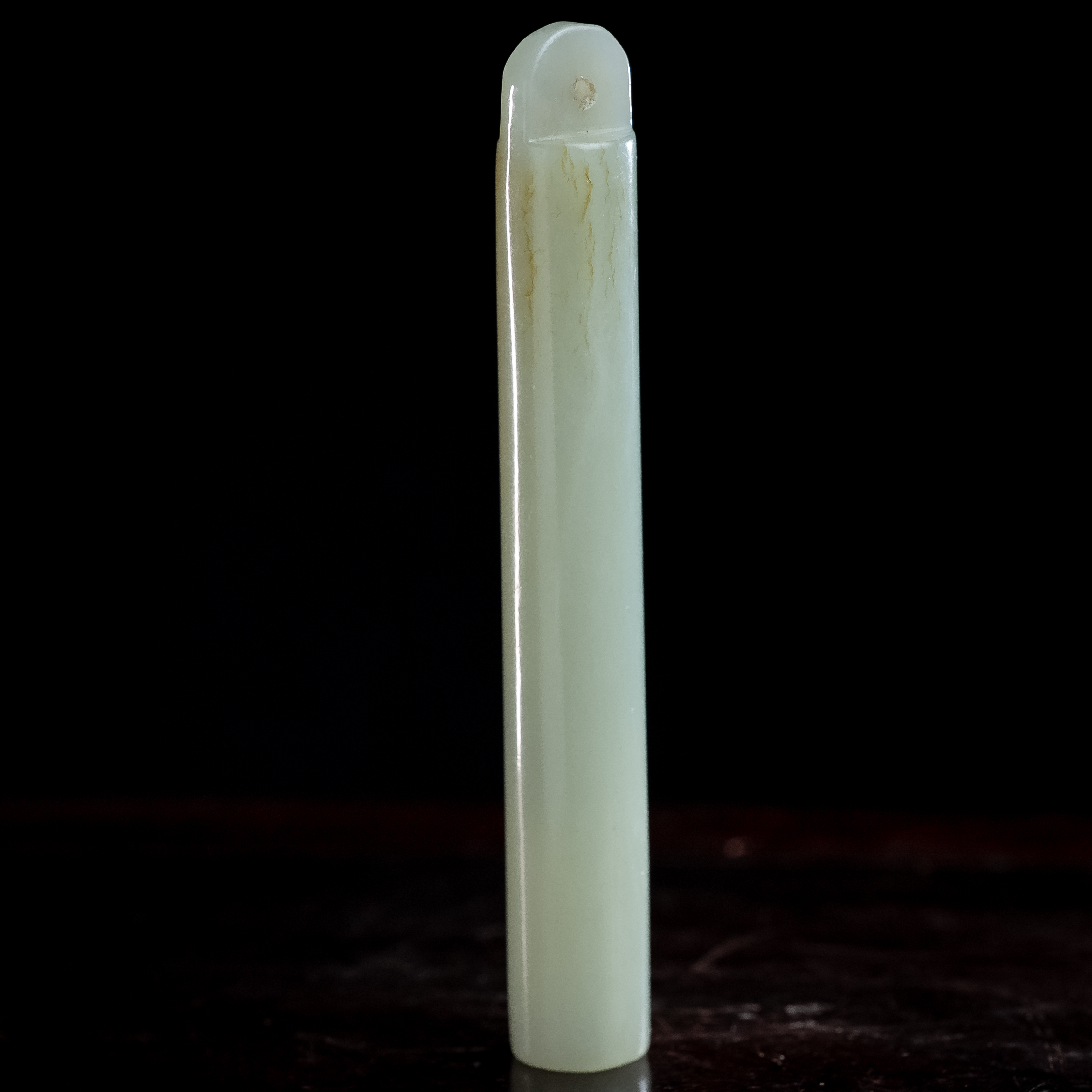 明清风格和田老玉翎管-CS