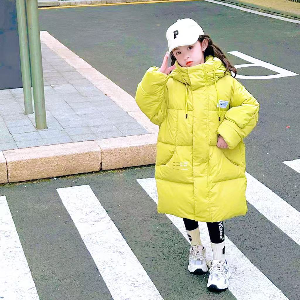 412252《黄》优选韩版儿童冬款休闲户外羽绒服