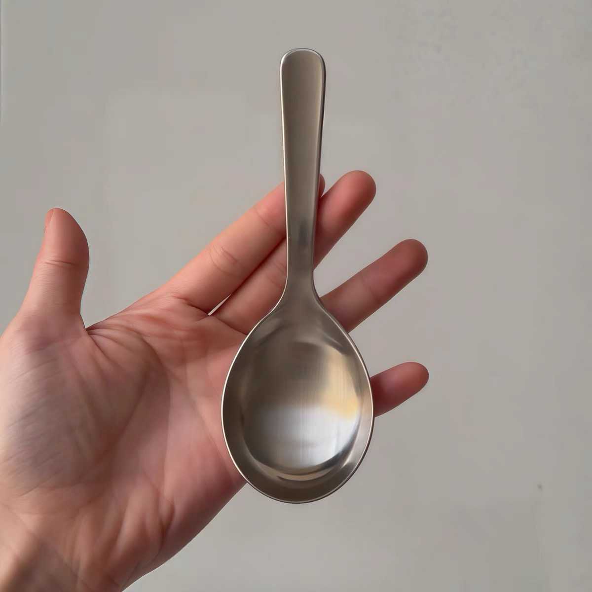 VE18-10短柄大头喝汤勺精细打磨喝汤勺