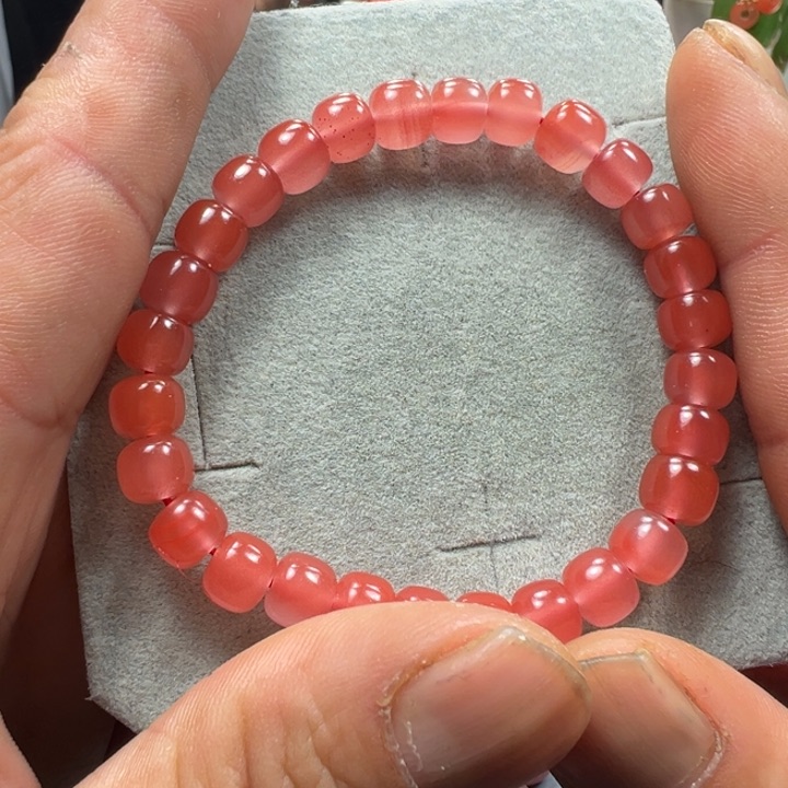 南红玛瑙天然原矿单圈老型7.8未镶嵌