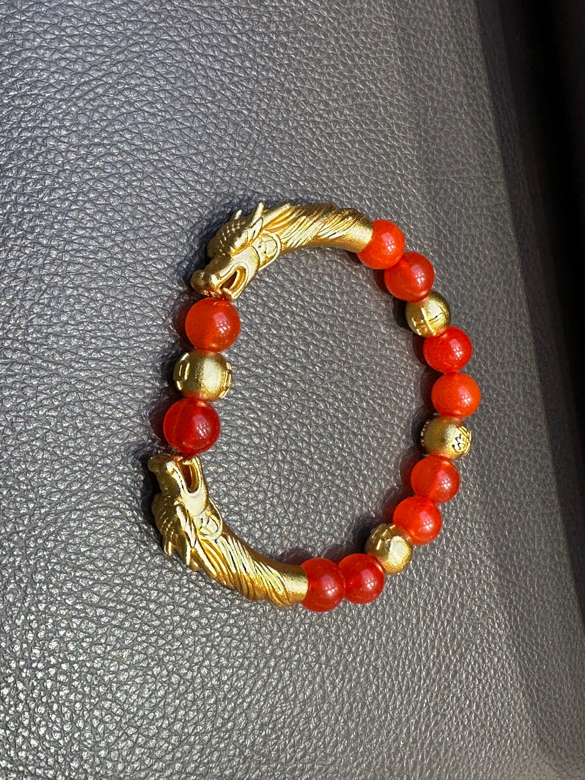 【s】足金999双龙戏珠时尚百搭女士手链gzp