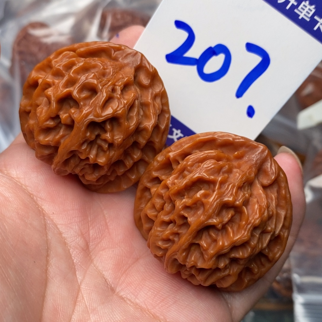 把件文玩核桃苹果园狮子头41