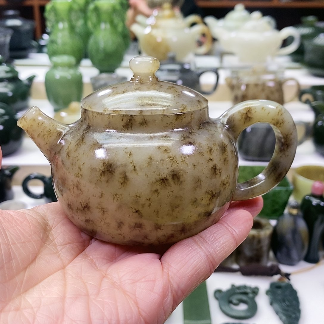 和田玉茶壶未镶嵌160ml