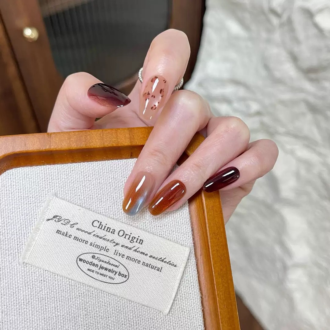 【豹纹】纯手工新款穿戴美甲款--10片装