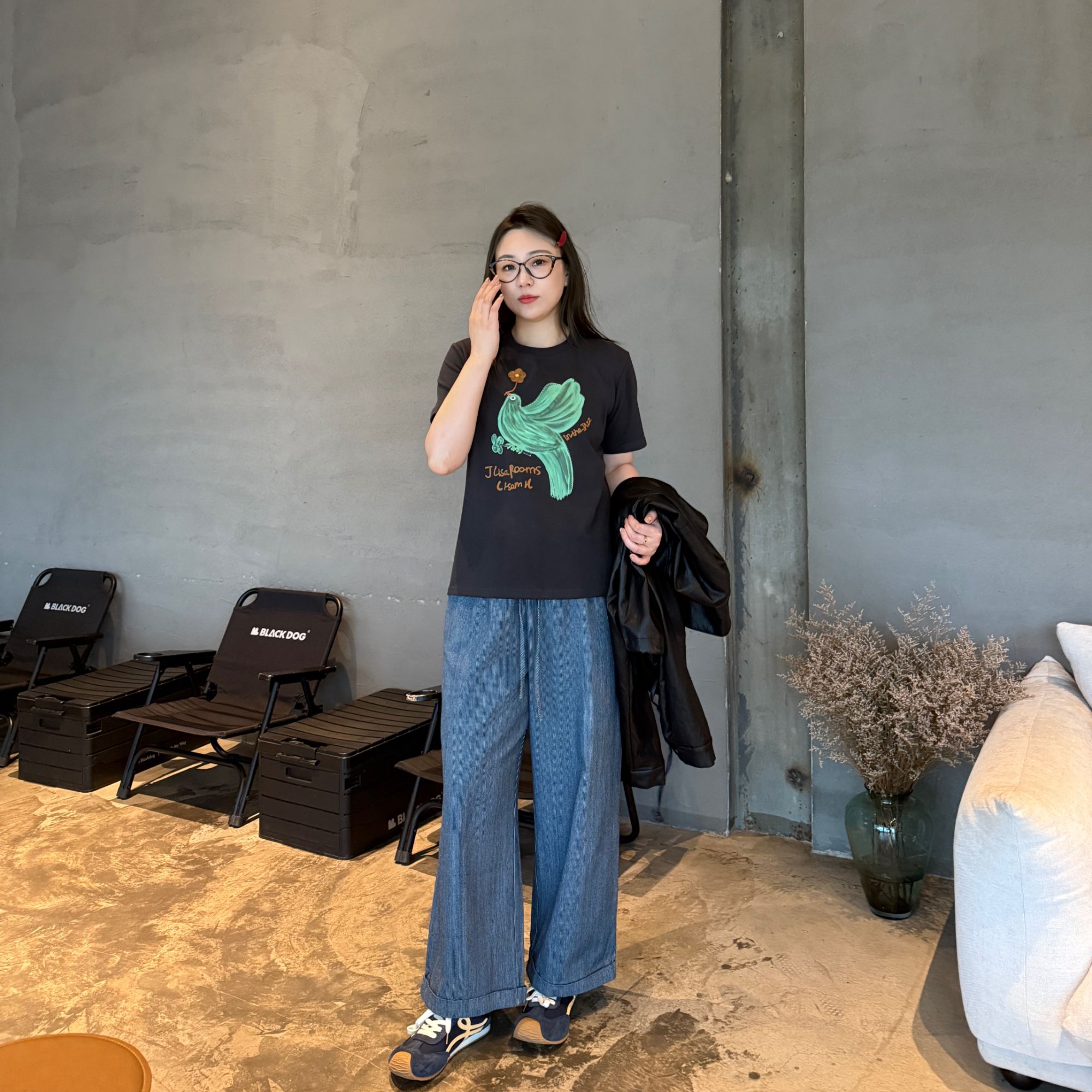 青青·STUDIO〖幸运鸟T〗秋款显瘦舒适透气幸运鸟短袖T恤QQ2534