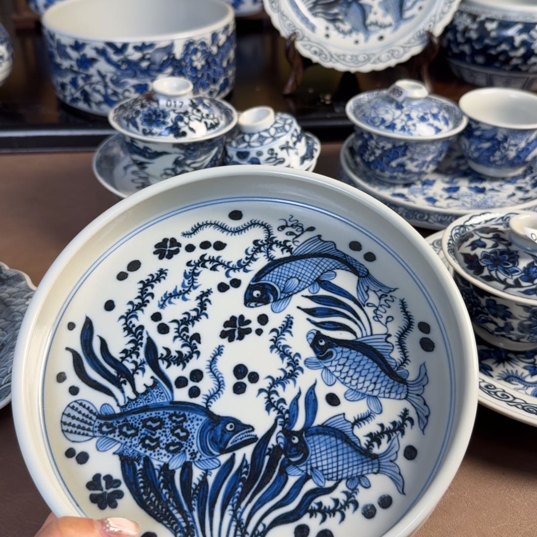 景德镇手工手绘茶具微瑕