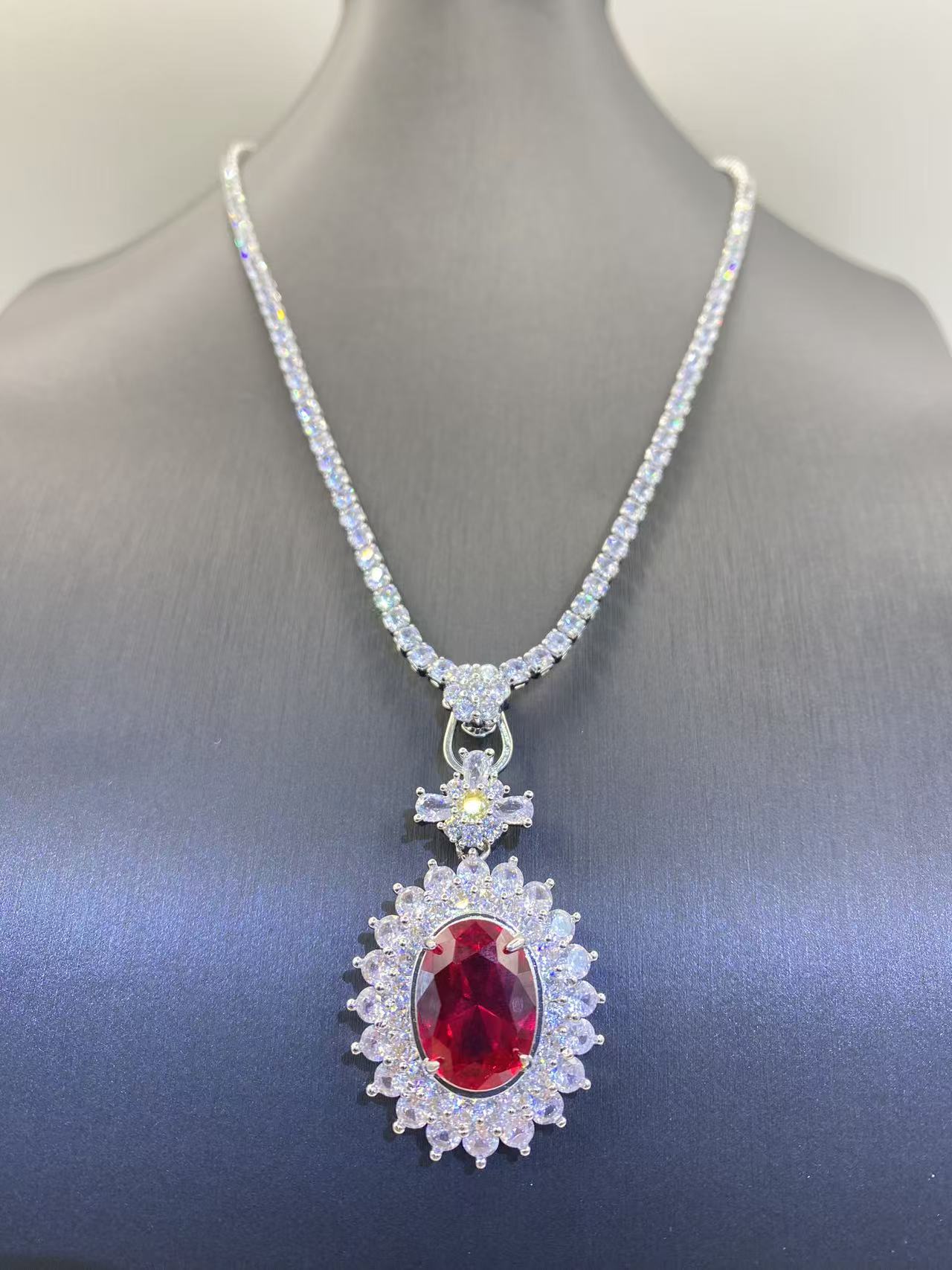 【高奢定制】“璀璨之星”甄选红色项链SYLY071  