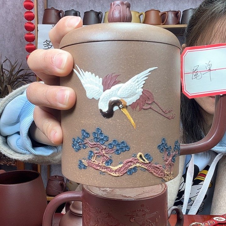 紫砂茶杯原矿紫砂杯