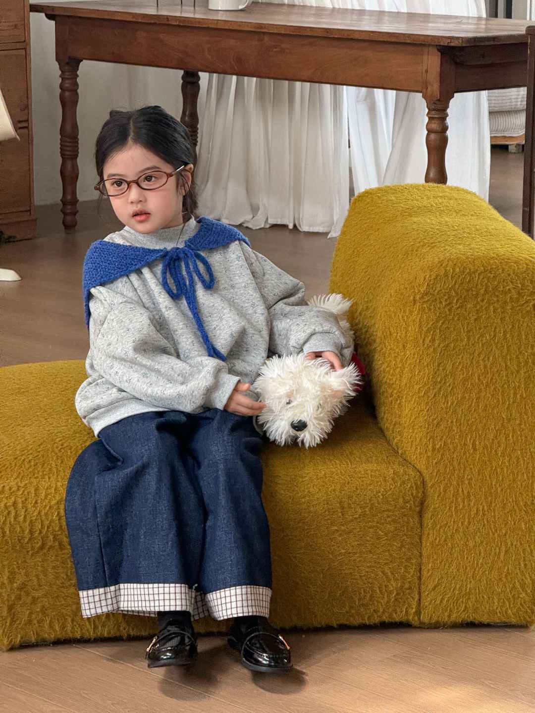 打底袜麦小麦童韩系2025秋季新品女童套装上衣裤子