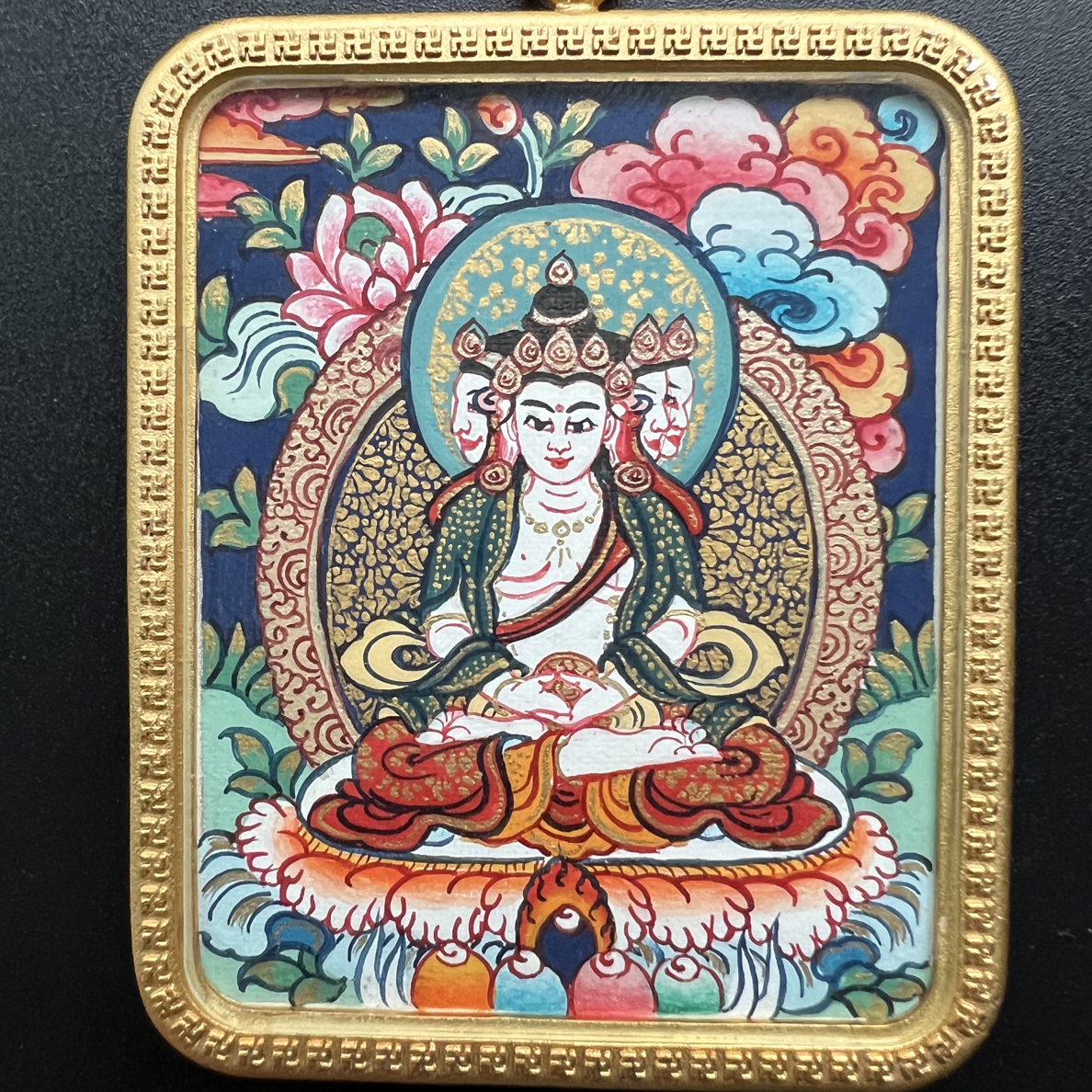 清卡大日，纯手绘唐卡