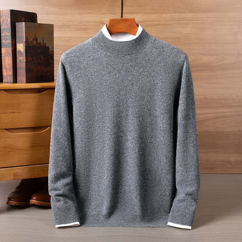 【100%羊绒】冬季男士羊绒打底衫针织