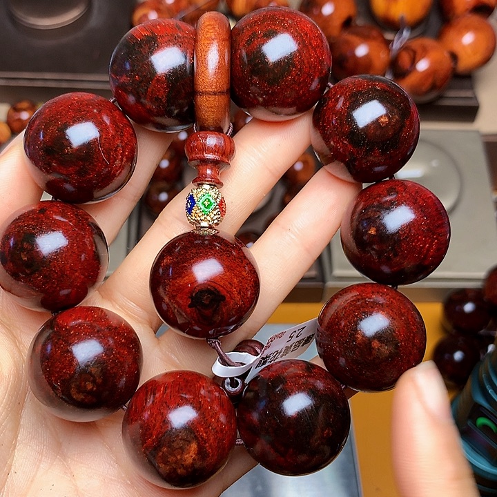 花梨木类手串/手链黄花梨风化料老挝花梨土埋料2.5