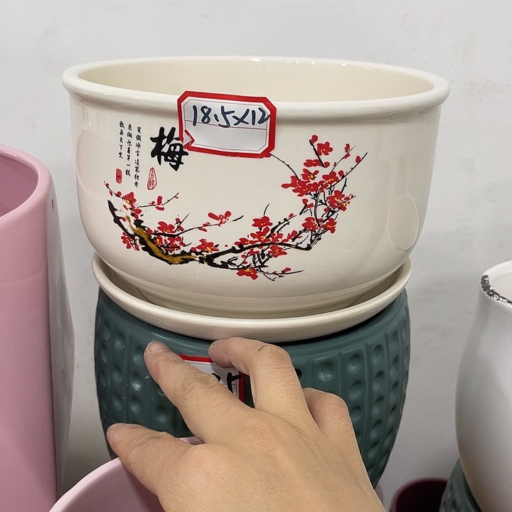 红陶陶瓷花盆凑12米包邮