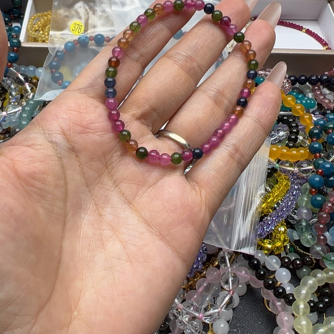 烟晶手链未镶嵌碧玺4