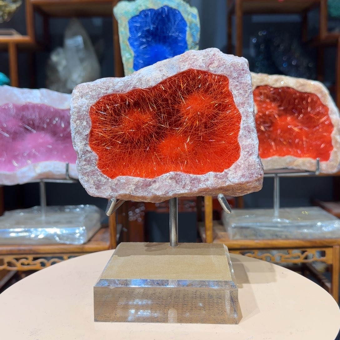 幸***6石材巴西草莓晶矿物