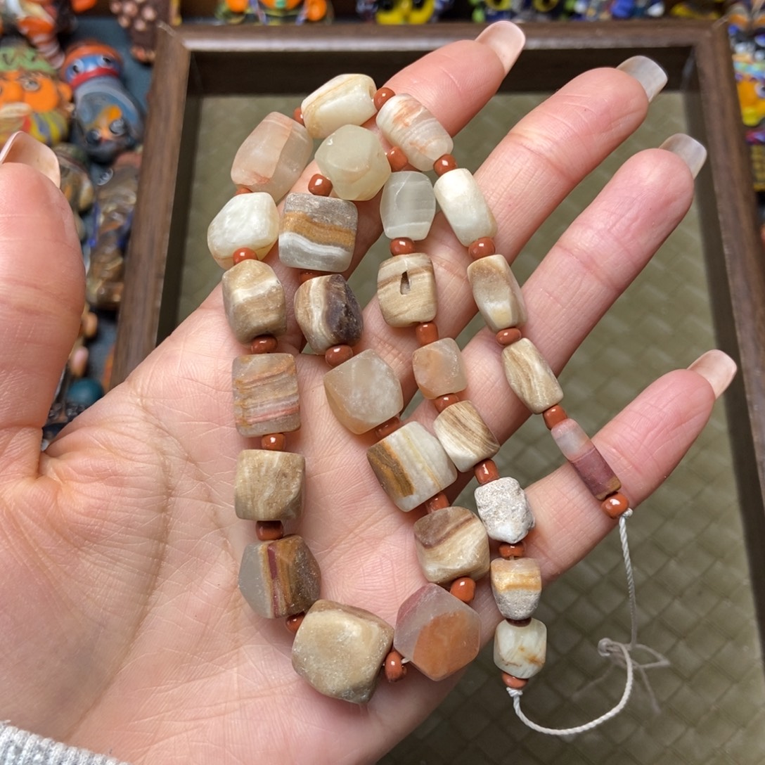 颈饰琉璃原石链子