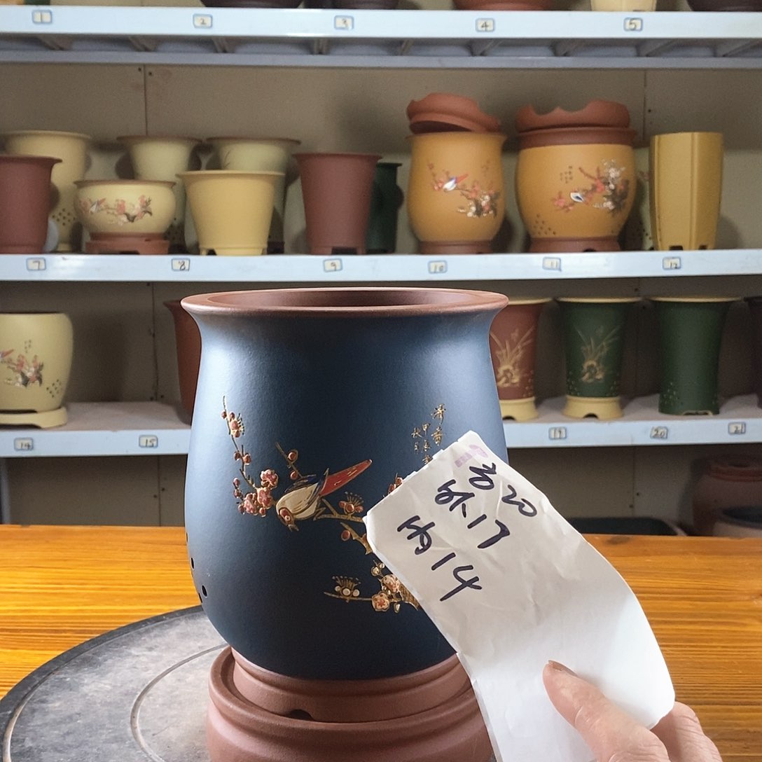 紫砂花盆紫砂兰花盆56