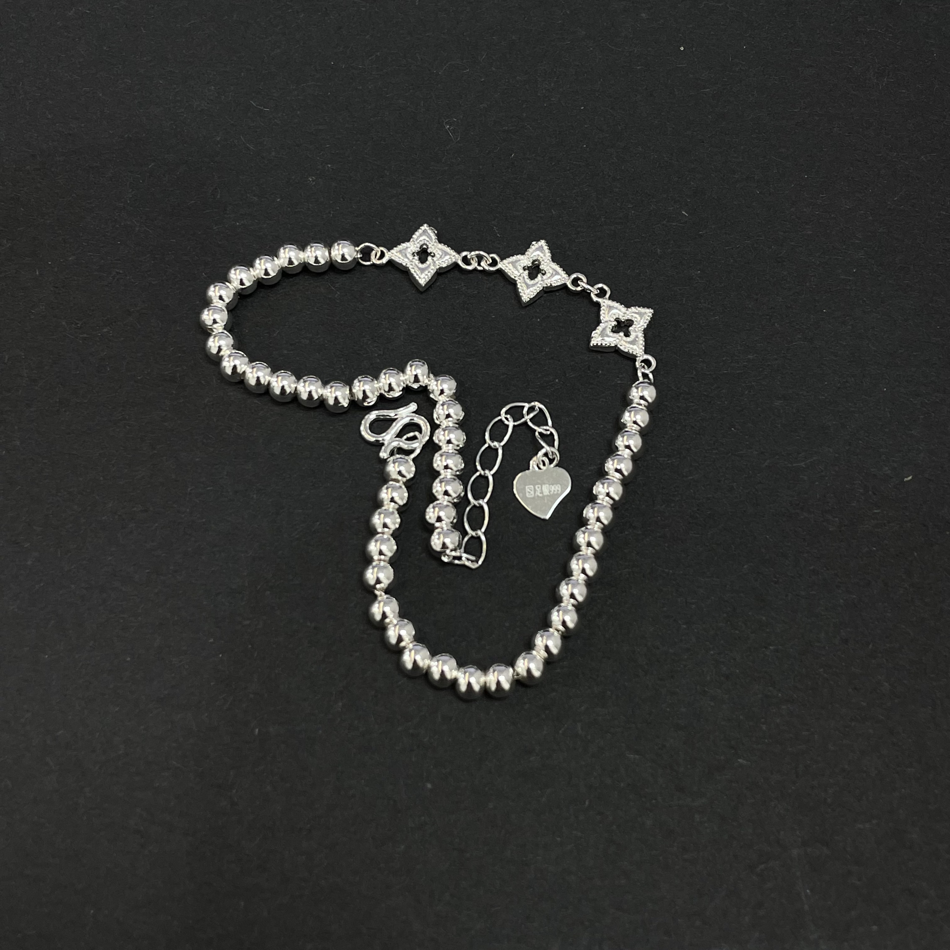 足银银制品 足银串珠手链*（多样性单个发货）