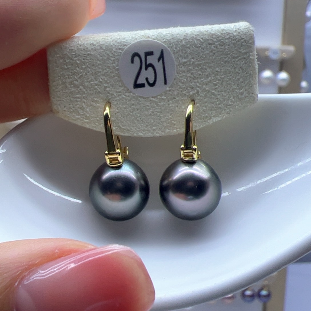 银S925镶嵌海水珍珠耳饰