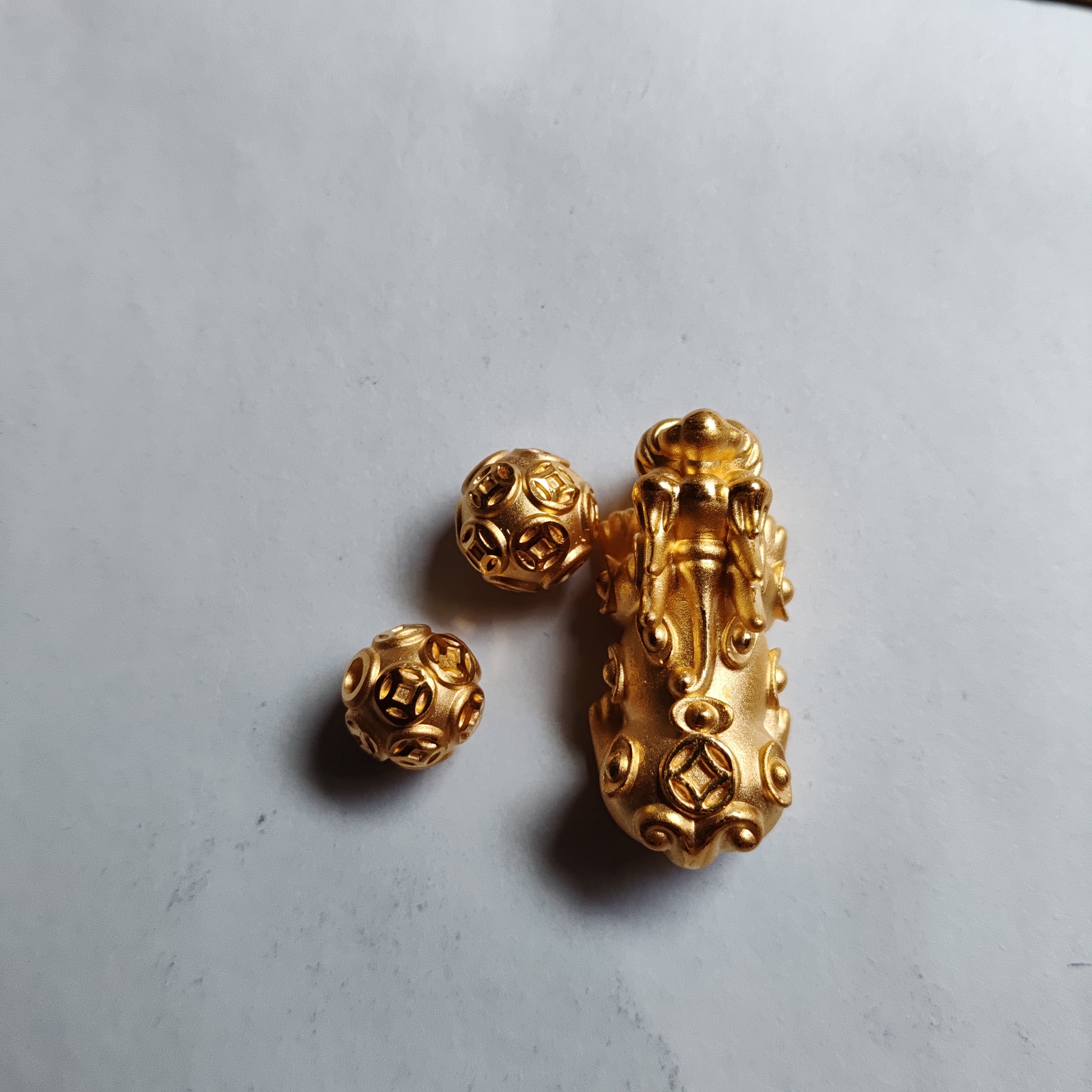 金元宝足金999貔貅珠子首饰