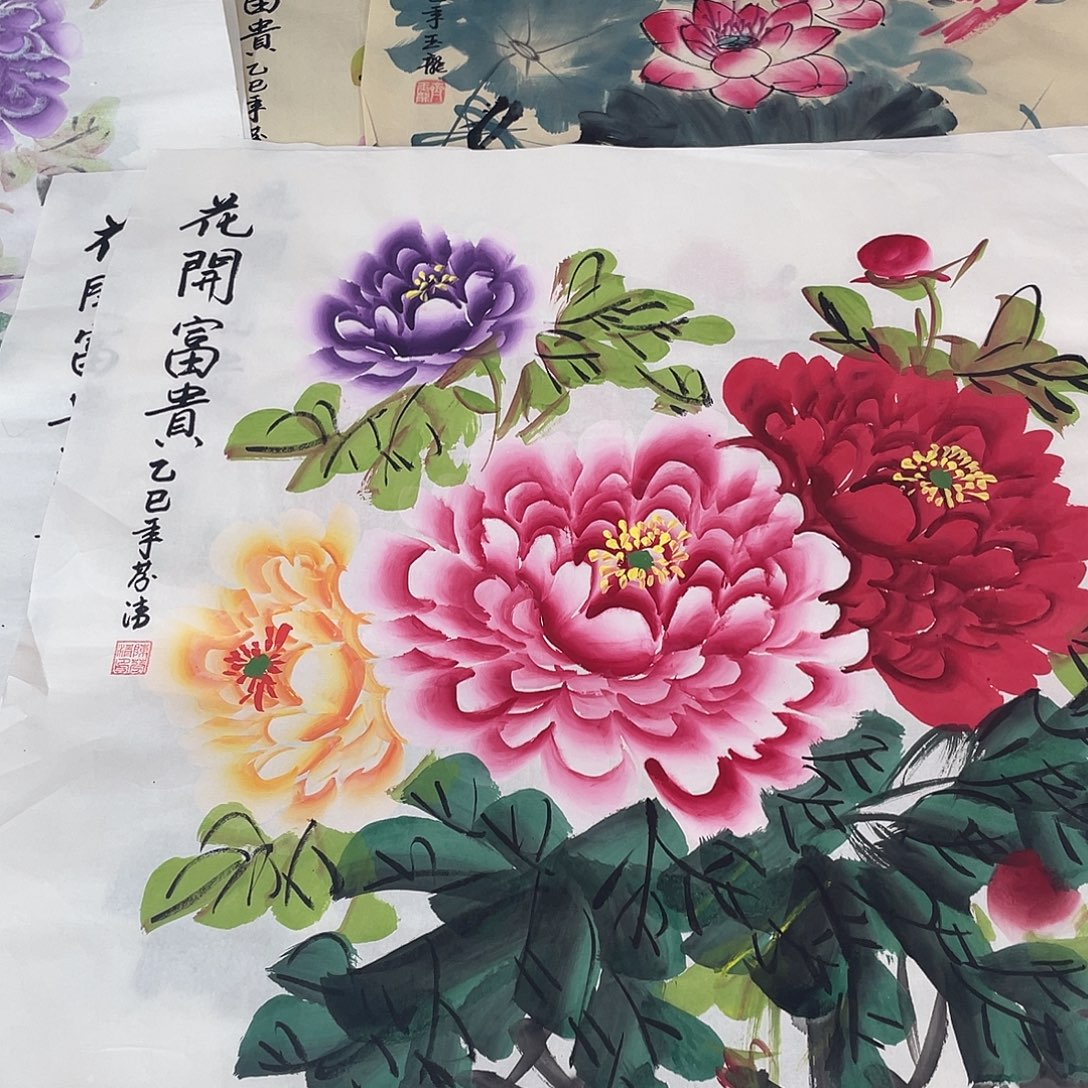 国画国画作品原稿70多彩