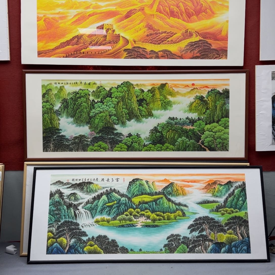 花****国画旭日东升188/70作品