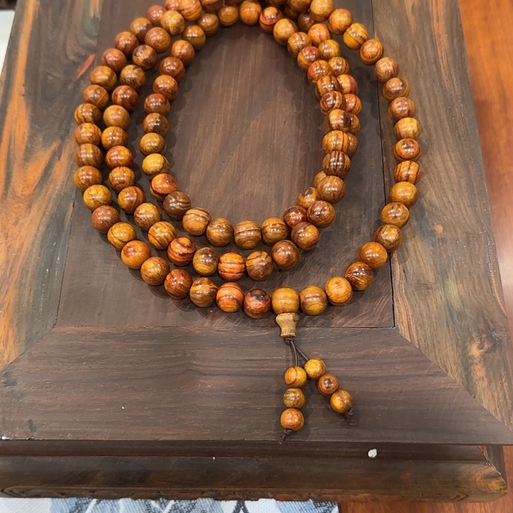 黄花梨果盘长32宽22黄花梨108颗1.0珠子