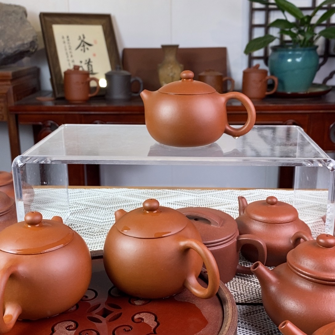 紫砂茶壶黄龙山红泥西施壶零添加160cc