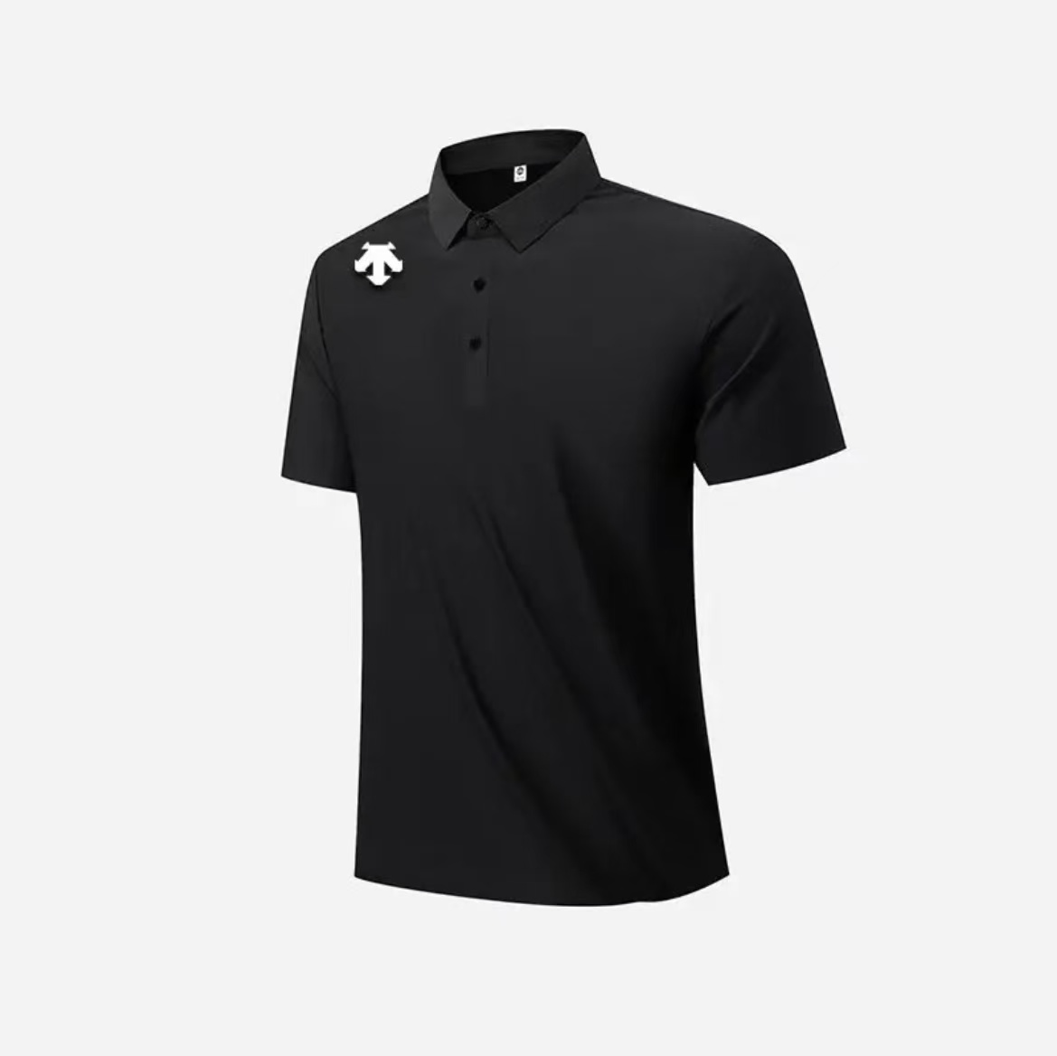 D-2025轻奢polo衫冰丝无痕夏季舒适百搭黑色T恤休闲运动男士短袖