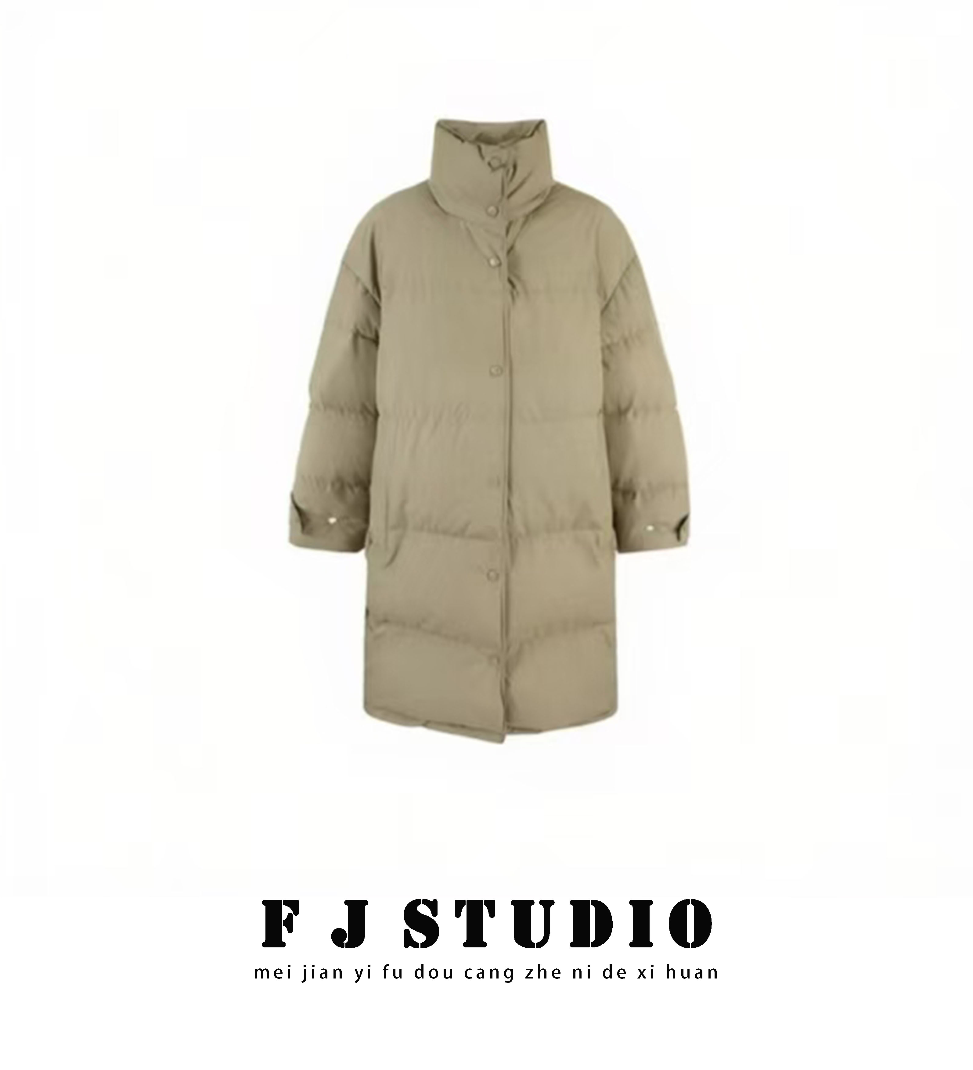 凤姐定制 {冬约}F0122025027冬季款韩系中长款立领90白鹅绒羽绒服