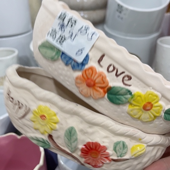 多肉绿植陶瓷花盆9.9包邮，有孔