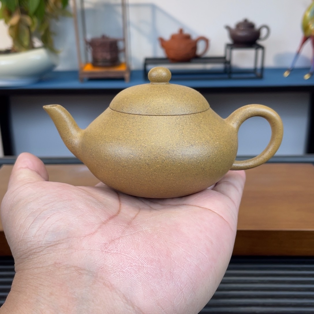 紫砂茶壶老青段矮梨150cc