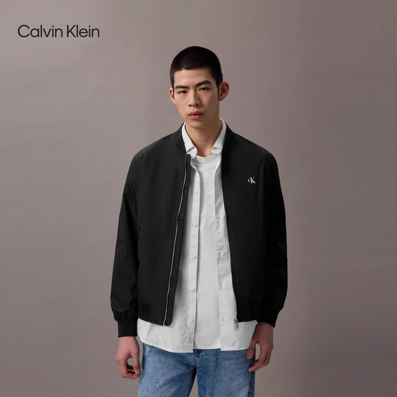 CK Jeans25春夏男士经典休闲挺括棒球领飞行员夹克外套4RAB500