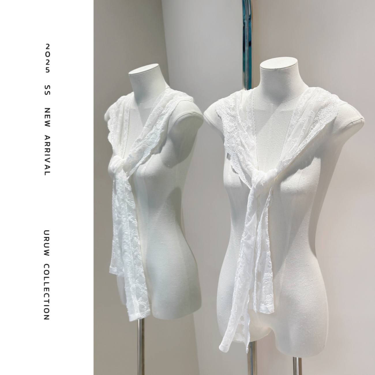 法式设计感蕾丝文艺复古镂空披肩女纯色时尚百搭披肩5027