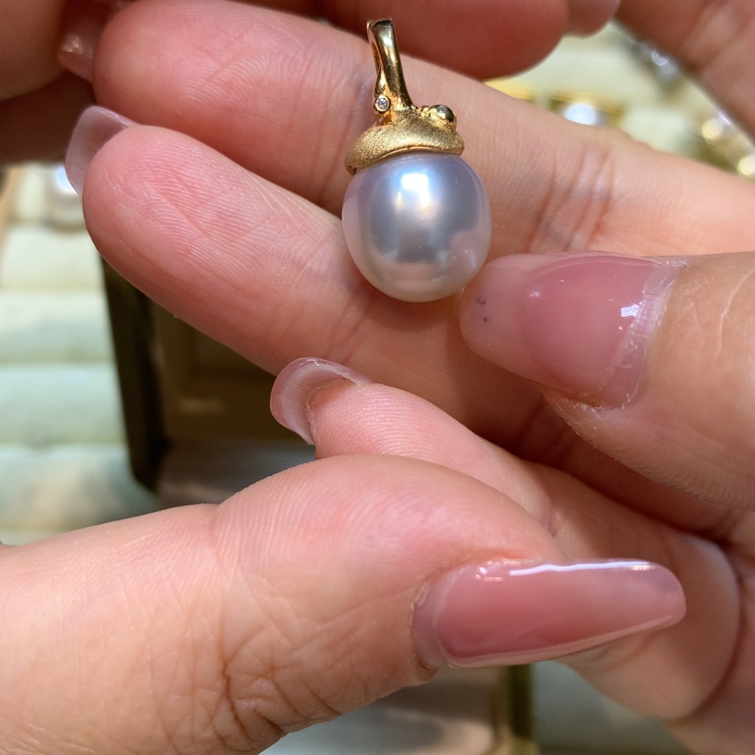 海水珍珠颈饰银S925镶嵌