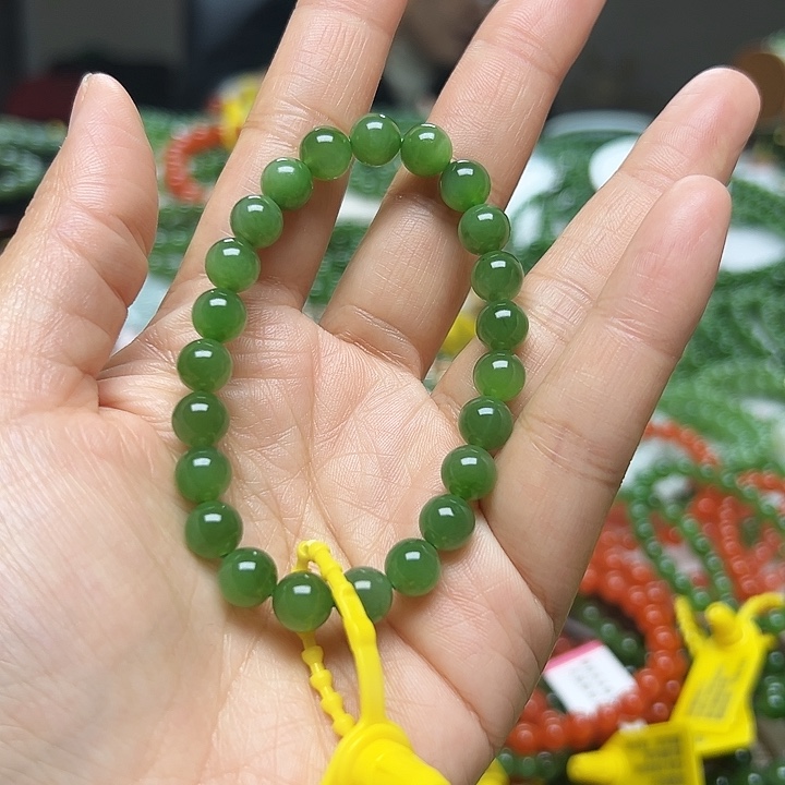 水****和田玉（碧玉）未镶嵌手链