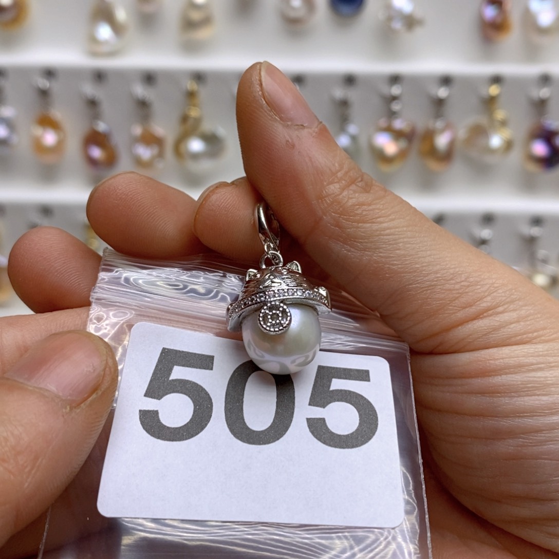 淡水珍珠颈饰银S925镶嵌505