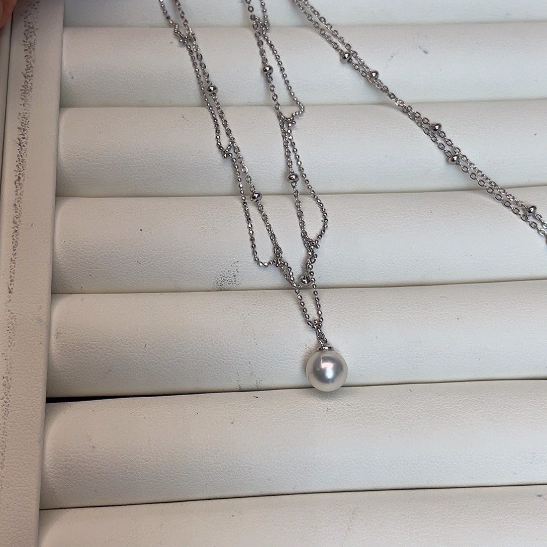 颈饰银S925镶嵌海水珍珠