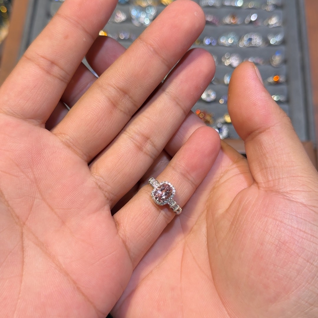 林***铺戒指碧玺银S925镶嵌