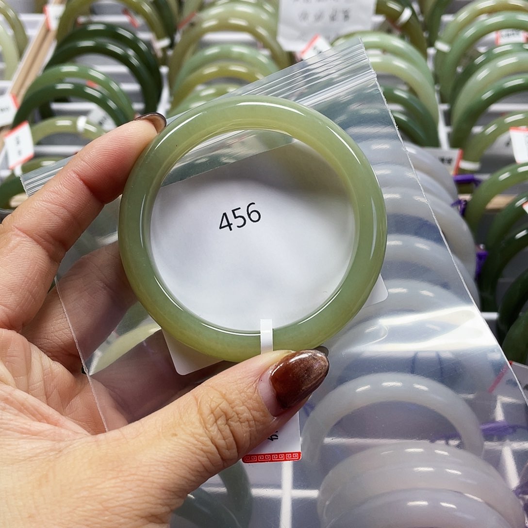 和田玉（糖玉）手镯未镶嵌456-53+