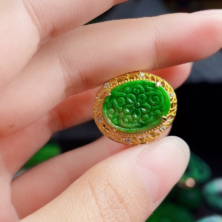 翡翠银S925镶嵌颈饰