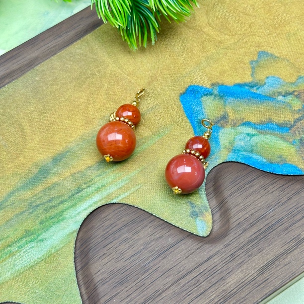 XH119南红葫芦S925银镶万能吊坠10-16mm+多样性发其一