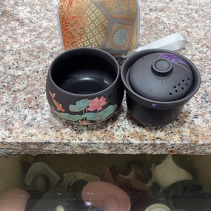 茶壶紫砂老紫泥单人旅行套装