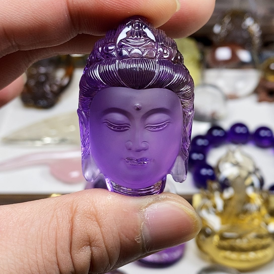 用***5颈饰未镶嵌水晶天然水晶吊坠